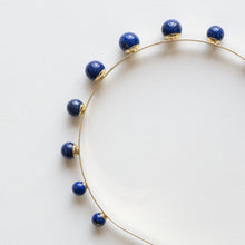 Load image into Gallery viewer, Modern Lux Hair Jewelry ESTELLE Lapis Headband in 14k gold plated metal 
