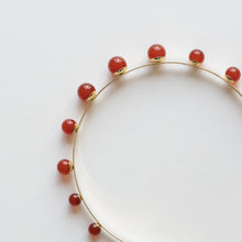 Load image into Gallery viewer, Modern Lux Hair Jewelry ESTELLE Carnelian Headband in 14k gold plated metal 
