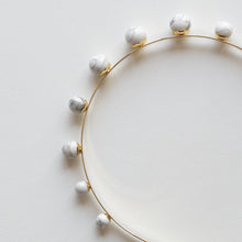 Load image into Gallery viewer, Modern Lux Hair Jewelry ESTELLE Howlite Headband in 14k gold plated metal 
